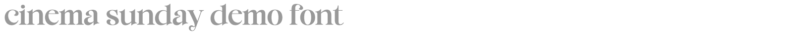 Cinema Sunday font preview